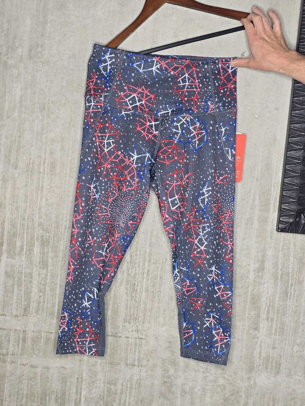 Zella Grey Print Leggings Size M